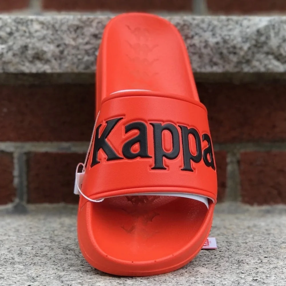 Kappa 222 Banda Adam 9 Slides Orange/Black |‎ NEW/NWT!!🔥🔥